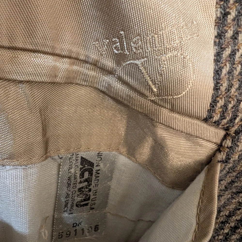 Vintage Valentino Sport Coat Jacket Tweed Wool Academia 44 46 Union Made USA